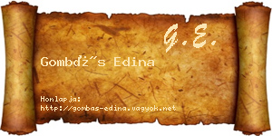 Gombás Edina névjegykártya