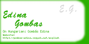 edina gombas business card