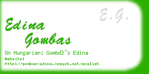 edina gombas business card